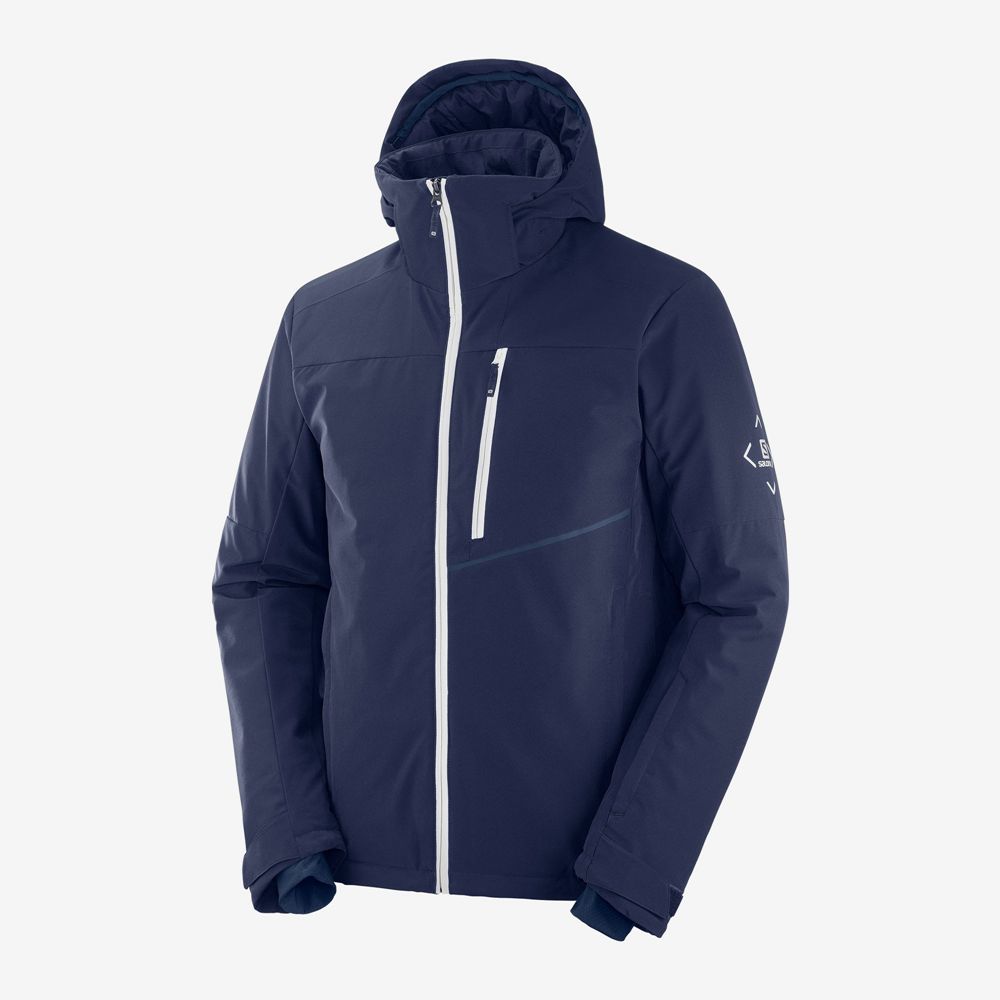 Salomon Israel BLAST M - Mens Ski Jackets - Navy (HKSW-12679)